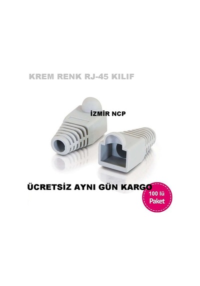 Rj 45 Kapak Kılıf Koruma Plastiği 100 Adet Krem Renk