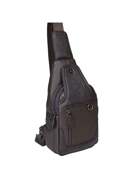 Kahverengi Çok Bölmeli Çapraz Askılı Göğüs Omuz Çantası Bodybag Kahverengi