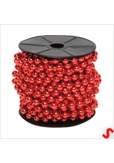 Zincir Boncuk Makara, 6mm X 8mt - Kırmızı