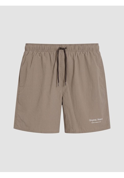 Lcw Swımwear Kahverengi Kısa Boy Baskılı Erkek Deniz Şortu