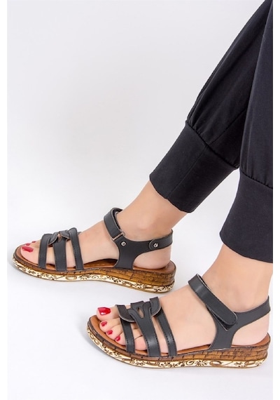 Fox Shoes Siyah Kadın Sandalet F288091109