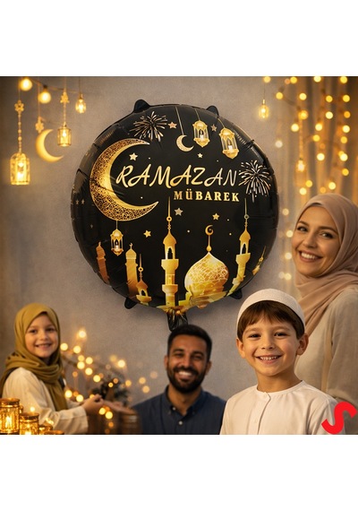 Ramazan Mübarek Folyo Balon - 45 Cm Çok Renkli