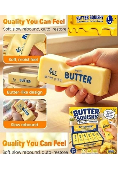 Tereyağ Squish Butter Sukuşi Oyuncak Yumuşak Sıkılabilir Squishy - 1 Adet