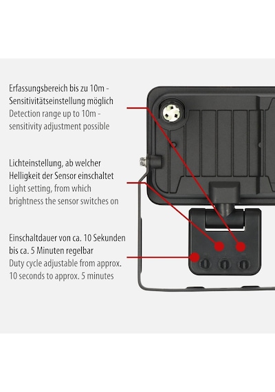 Nuevo 2024 Foco Led Jaro 3060 P Con Dedektör İnfrarrojo De Movimientos, 2300 Lümen, 20 W, Ip65