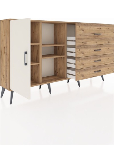 Arges Konsol 4 Raflı 4 Çekmeceli Tek Kapaklı 176x30x99 Çam-aytaşı/çam Aytası/atlas Çam - Atlas Çam Arges Konsol 4 Raflı 4 Çekmeceli Tek Kapaklı 176x30x99 Çam-aytaşı/çam Aytası/atlas Çam - Atlas Çam