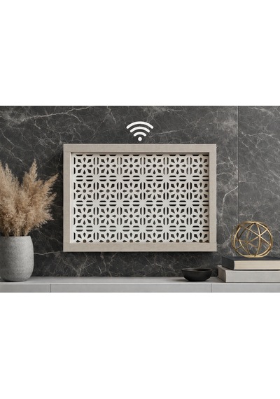 Eylux Modern Dekoratif Duvara Asılabilir Sigorta Ve Modem-wifi Saklama Kutusu 30x40 Cm Derinlik 10cm Bej