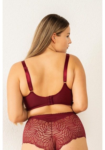Magic Form 6485 Kadın Askısı Taşlı Dantelli Toparlayıcı Sütyen-bordo Bordo
