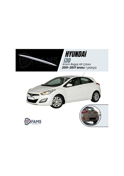 Hyundai İ30 Krom Bagaj Alt Çıtası 2012-2017 Arası P.Çelik