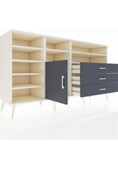 Hyperion Konsol 8 Raflı 3 Çekmeceli Tek Kapaklı 176x44x99 Aytaşı Aytaşı-antrasit Hyperion Konsol 8 Raflı 3 Çekmeceli Tek Kapaklı 176x44x99 Aytaşı Aytaşı-antrasit