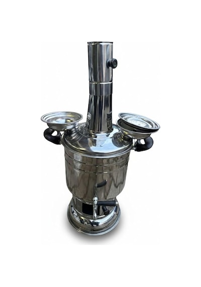 Tr Atasoyticaret Saygılı 6 Litre Paslanmaz Krom Semaver Kömür Semaveri Diğer