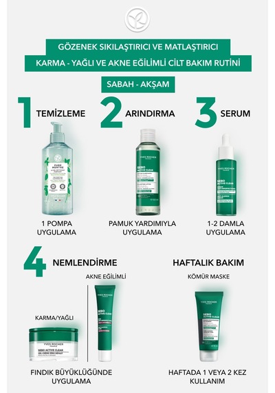 Yves Rocher Arındırıcı Yağ Dengeleyici Serum-süksinik Asit&çinko-sebo Active Clear Botanik Kompleks-30 Ml
