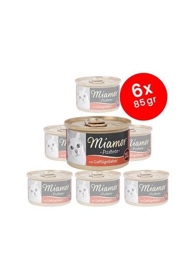 Miamor Pastete Ciğerli Tahılsız Konserve Kedi Maması 6 x 85 G