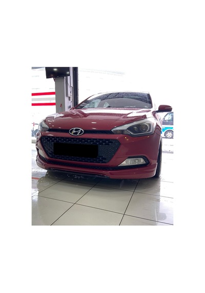 Hyundai I20 Uyumlu 2014-2017 Boyasız Mat Siyah, Abs Plastik Sport Ön Ek
