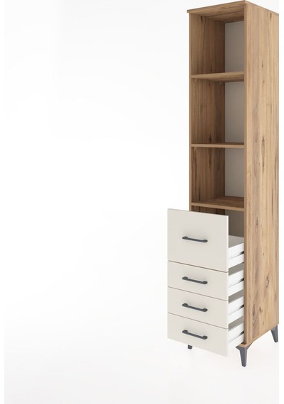 Hyperion Dolap 3 Raflı 4 Çekmeceli 44x44x221 Çam-aytaşı Atlas Çam