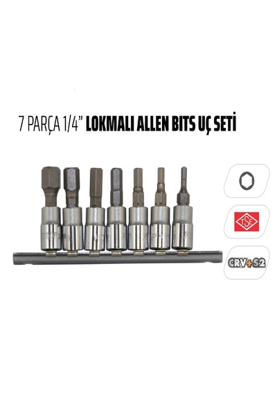Rico 1/4 E Lokma Takımı Allen Torx Bits Seti 22 Parça