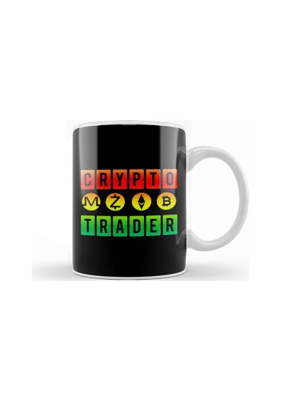 Crypto Trader Bitcoin Hodl Blockchain Colorful Kupa Bardak Porselen Karışık