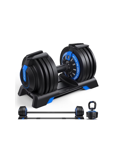 Ayarlanabilir 3 İn 1 Dumbbell Ağırlık Seti Dambıl Halter Kettlebell Kompakt Set 24 Kg