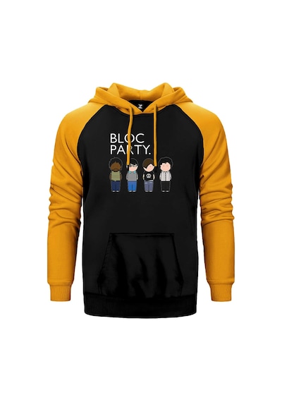 Bloc Party Grup Sarı Renk Reglan Kol Kapşonlu Sweatshirt Sarı