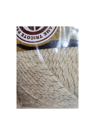 Star Lurex Krem El Örgü İpi 3 Adet - Renk: 005a