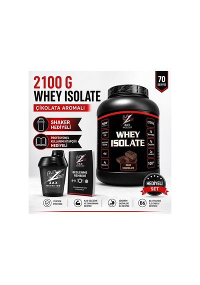 Çikolata Aromalı 2100 Gr İzole Protein Protein Shaker Ve Kullanım Kitapcıgı
