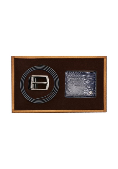 AC&Co / Altınyıldız Classics Erkek Lacı Kemer - Kartlık Aksesuar Set Lacı