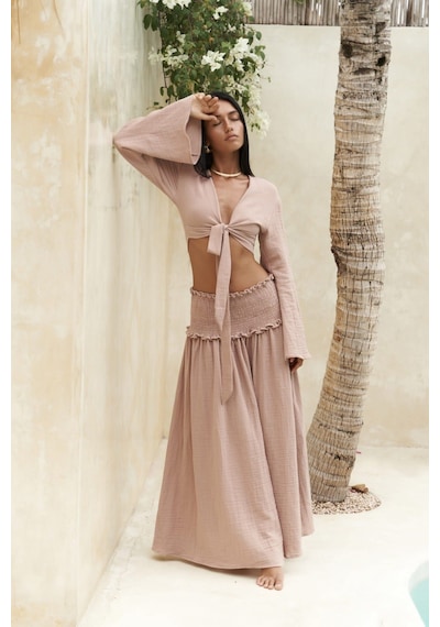 Mai Collection Mai Studios Co. Marshanda Somon Crop Etek Takım Somon