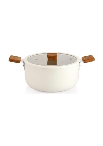 Ceramoni Seramik Derin Tencere 24 Cm-krem 12v