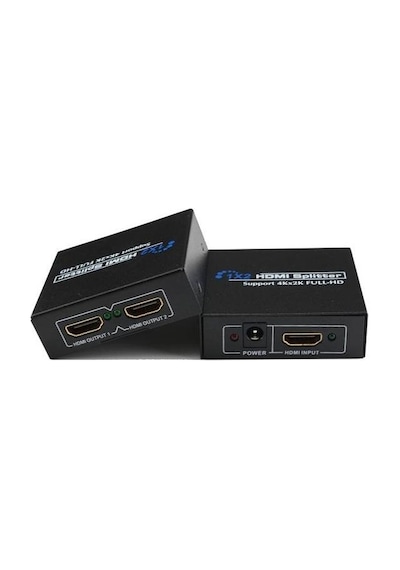 4K 2 Port Hdmi 1 Giriş 2 Çıkış Metal Endüstriyel Splitter Çoklayı