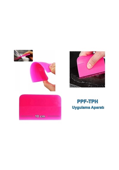 Ppf/tph Silikon Çekçek Ragle Cam Filmi Çekme Uygulama Aparatı Pembe 10x7.5cm Çok Çeşitli