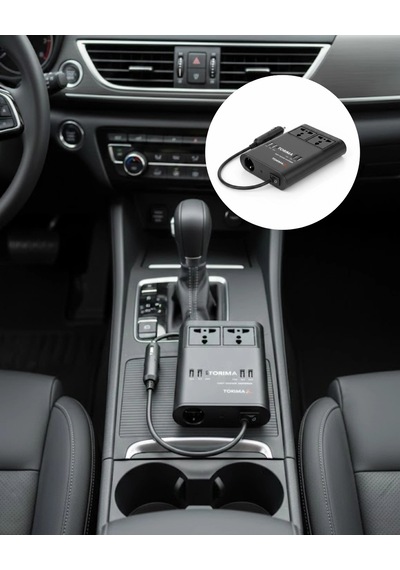Mey İthalat Araç İçin 12v 24v Güç Dönüştürücü 220v Priz Ve Usb Portlu