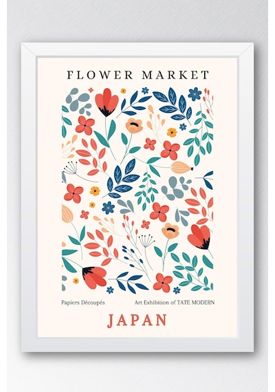 Flower Market Japan Çerçeveli Tablo - Eklektik Tarz Duvar Dekoru