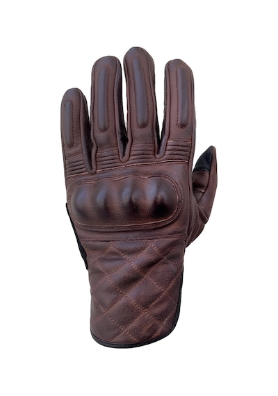 The Biker Jeans Hammer Brown Korumalı Motosiklet Deri Eldiveni