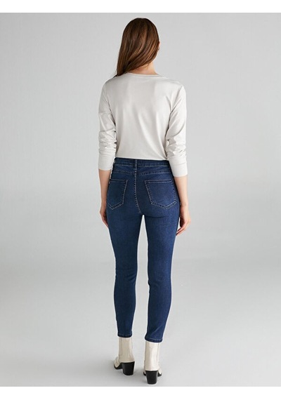 Faik Sönmez Yüksek Bel Bilek Boy Skinny Jean Pantolon 00030 001