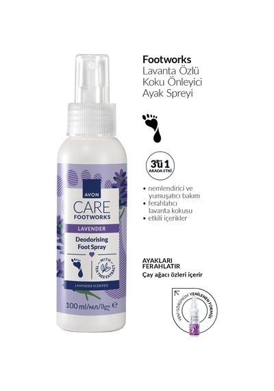 Footworks Lavanta Özlu Koku Önleyici Ayak Spreyi 100ml