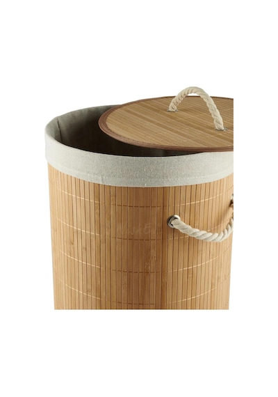 Bambu Luxury Round Laundry Basket Çok Amaçlı Organik Düzenleme Sepeti Çok Renkli