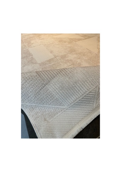 Merinos Vista Krem Renk %100 Akrilik Parlak Dokuma Bej Geometrik Desenli Yumuşak Dokulu Salon Oturma Odası Halısı 76644-61
