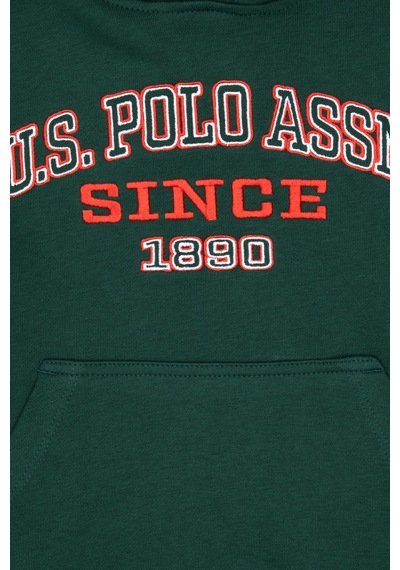 U.S. Polo Assn. Erkek Çocuk Koyu Yeşil Kapüşonlu Sweatshirt 50313842-VR079