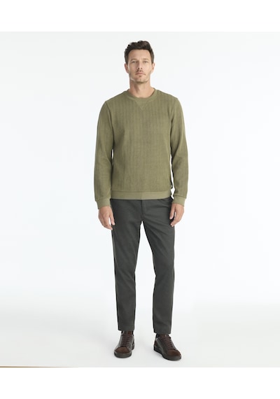 Yargıcı Regular Bisiklet Yaka Uzun Kol Sweatshirt 25kesw9006x 007 Haki
