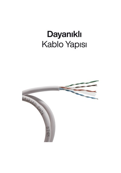 Cat6 İnternet Kablosu 23 Awg 305 Metre İç Mekan Yüksek Hızlı Ağ Kablosu