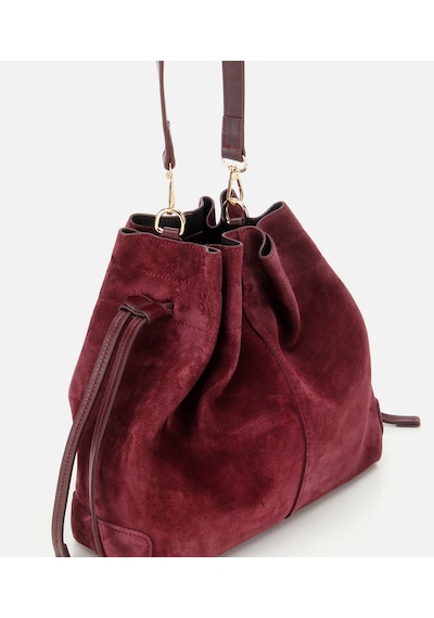 Hotiç Kadın Süet Deri Bordo Bucket Omuz Çantası 03cah316270a780 03cah316270a780 Bordo