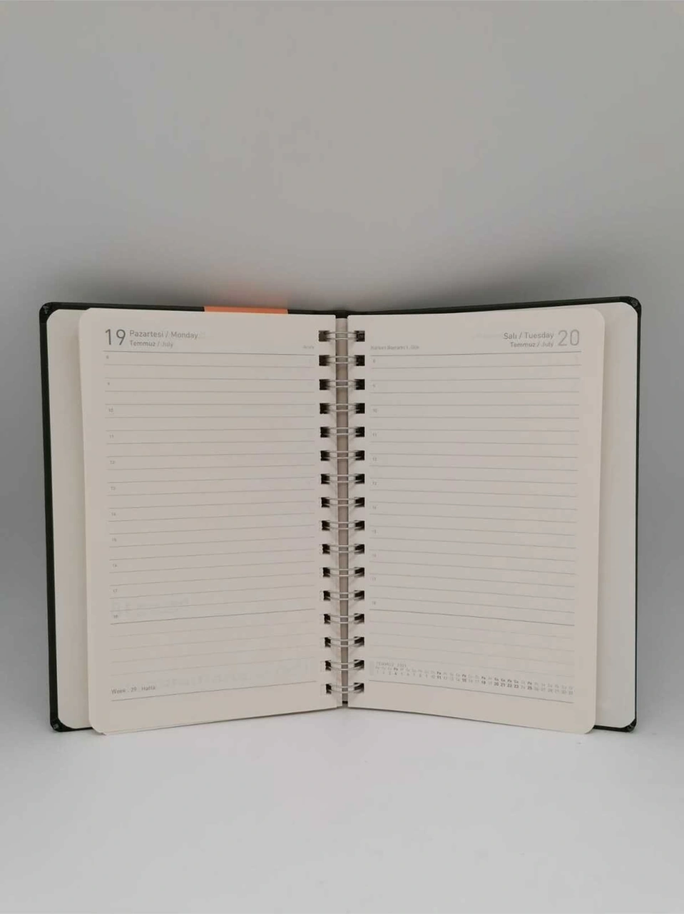 239-fsk 13x21 Gizli Spiralli Eski Ajanda 3'lü Karışık
