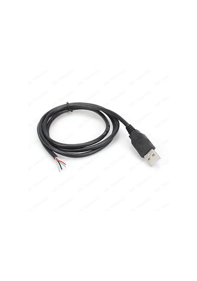 4 Telli Açık Uçlu Lhimlenebilir Usb Data Şarj Kablosu - 1.5 Metre