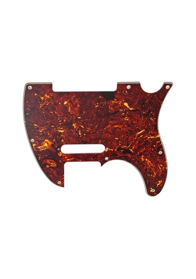 Telecaster Uyumlu Elektro Gitar Pickguard 8 Delikli Kırmızı Alev Desenli