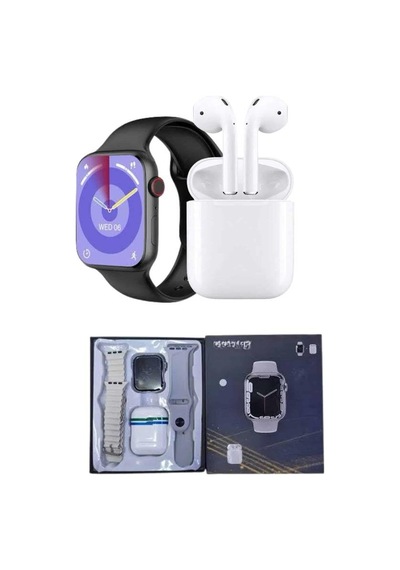 Akıllı Saat Gümüş Kasa Bluetooth Kulaklık Hediyeli Çok Fonksiyonl
