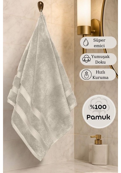 Pamuk Tekli Havlu Karna Premıum Morgan - 70 X 140 Bej