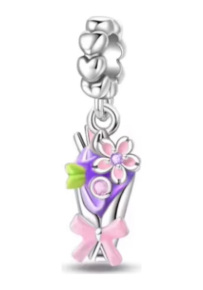 Fubena Mini Buket Sallantılı Gümüş Charm