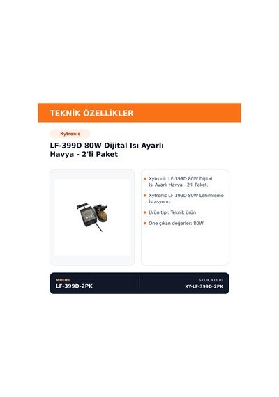 Lf-399d 80w Dijital Isı Ayarlı Havya - 2'li Paket - 916967180