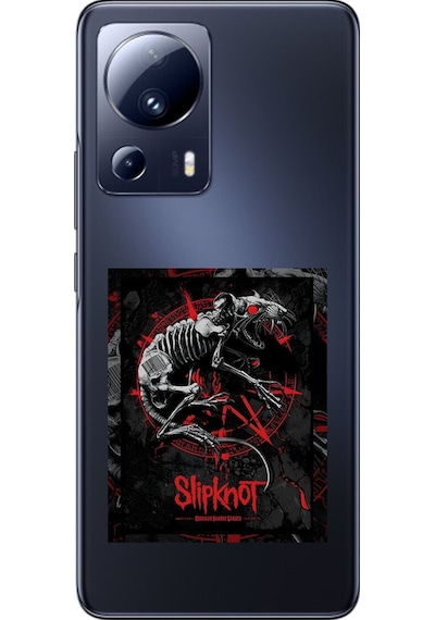 Xiaomi Mi 13 Lite Uyumlu Şeffaf Kılıf Slipknot Tasarımlı