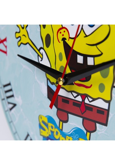 Deep Craft Dekoratif Ahşap Duvar Saati Salon,çocuk Odası Saati - Spongebob Sarı