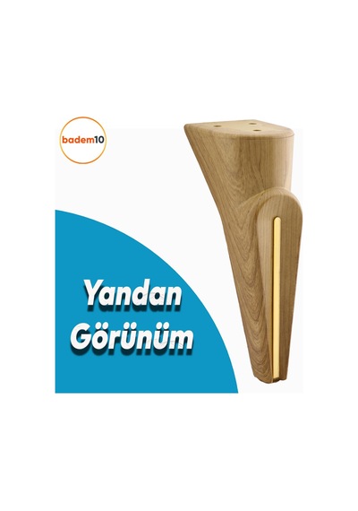 4 Adet Nota Ceviz 19 Cm Mobilya Kanepe Tv Ünitesi Koltuk Ayağı Ayakları Ahşap Desenli Kahverengi 6395751